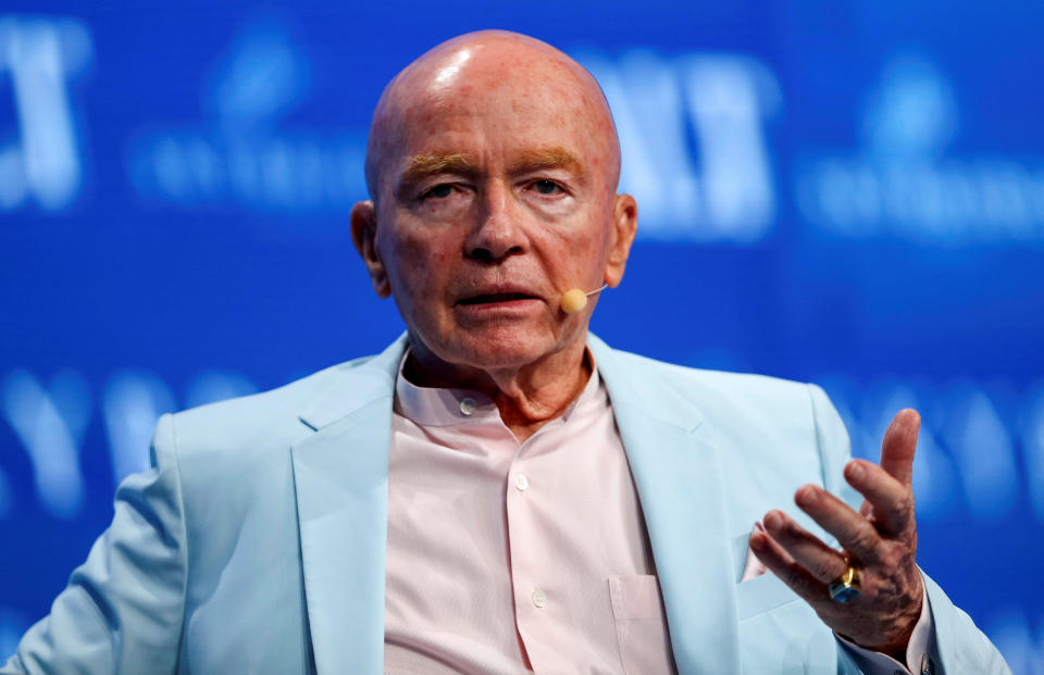 Mark Mobius, executive chairman at Templeton Emerging Markets Group, speaks during the SALT conference in Las Vegas, Nevada, U.S. May 17, 2017. REUTERS/Richard Brian