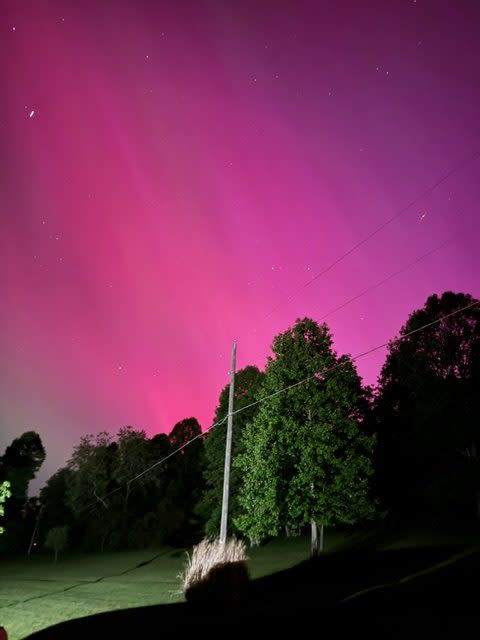 View of the northern lights in Crooksville (Photo Courtesy/Travis Keylor).