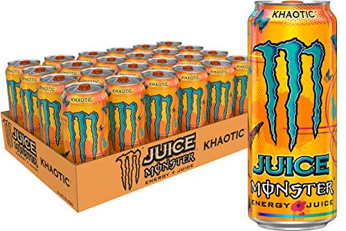 Monster Energy Juice Monster, Energy + Juice, Khaotic, 16 Ounce (Pack of 24)