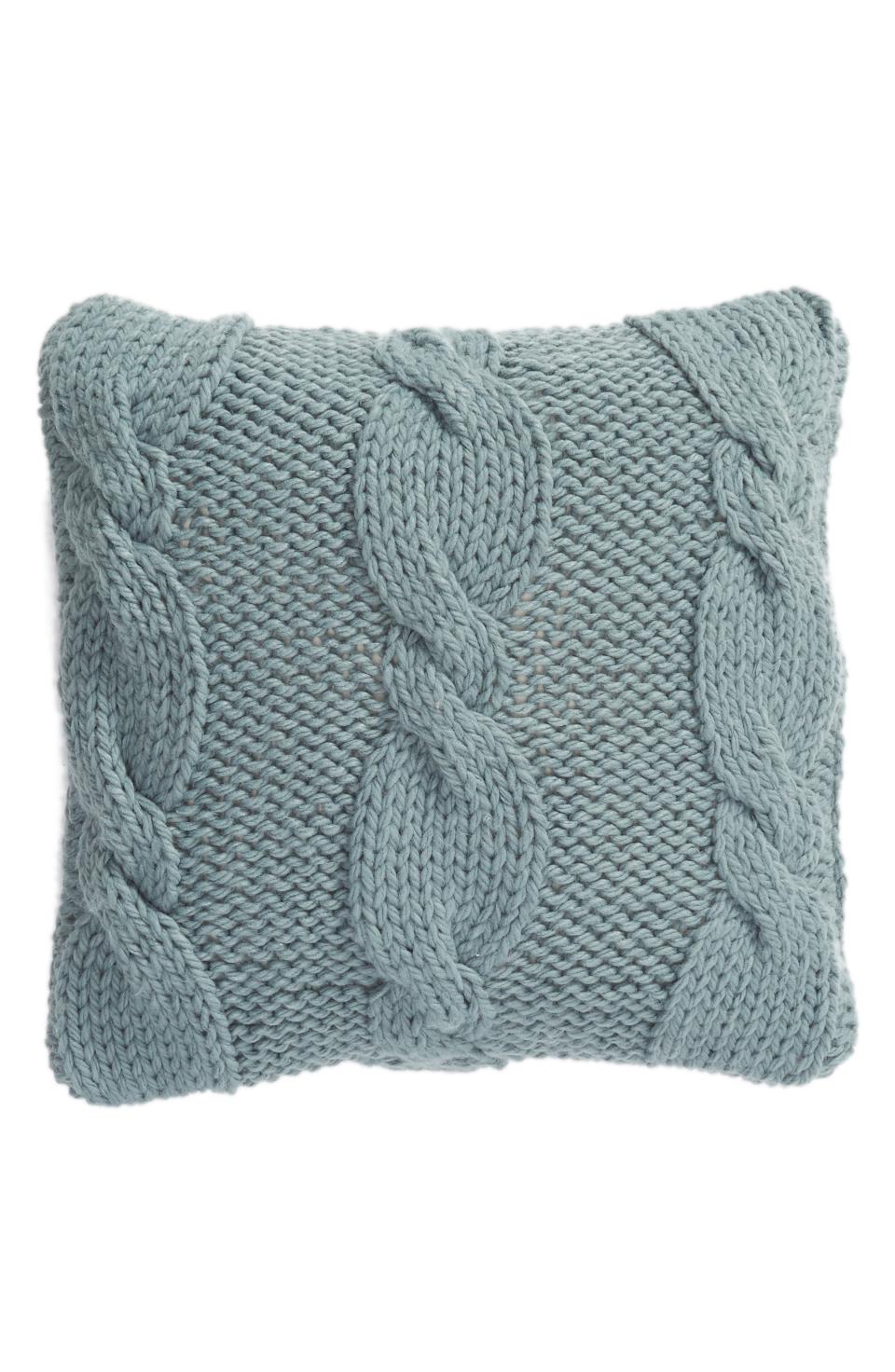 8) Cable Knit Accent Pillow