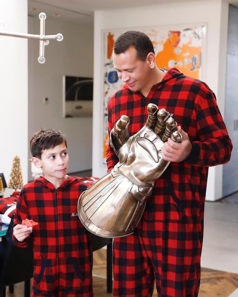 Alex Rodriguez with Jennifer Lopez's son Max