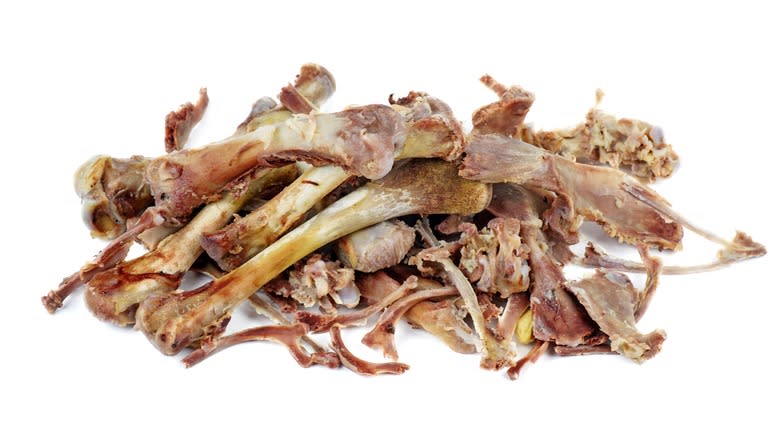 Pile of chicken bones