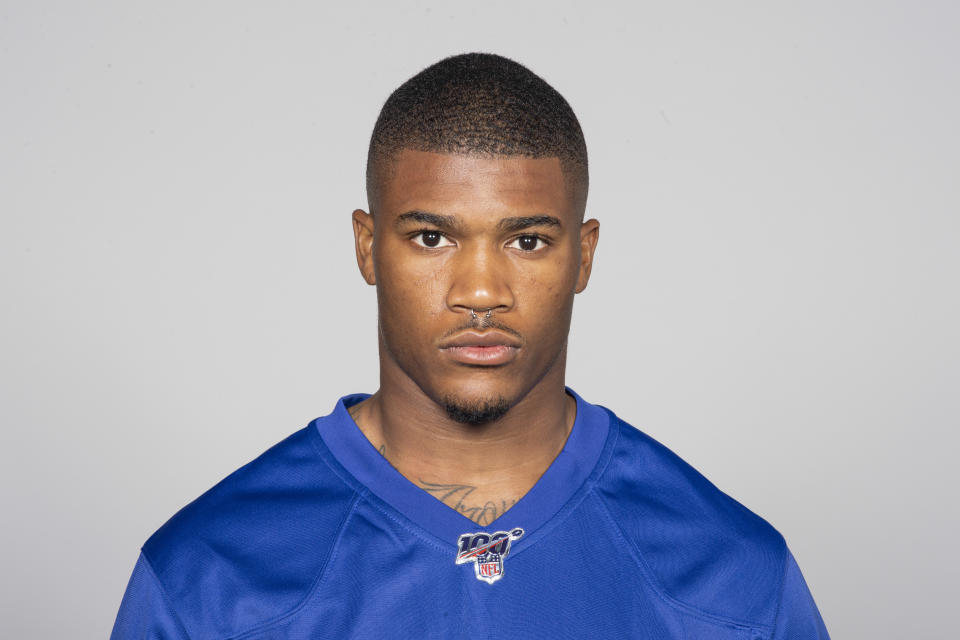 The New York Giants suspended safety Kamrin Moore on Monday; Moore was arrested for aggravated assault on Saturday. (AP)