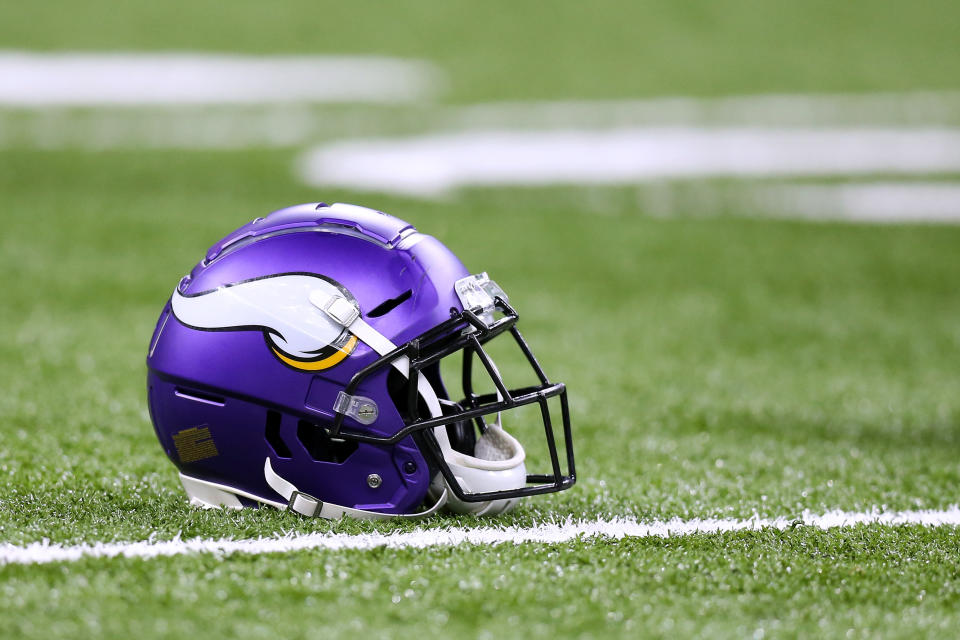 The Vikings organization honored ESPN reporter Vaughn McClure, who died this week. (Jonathan Bachman/Getty Images)