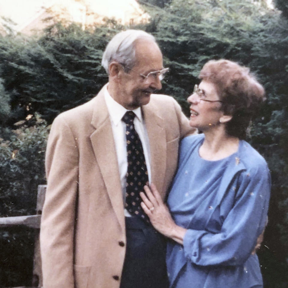 This circa 1984 photo provided by the family shows Phyllis Antonetz and her husband, Alexander. She died of COVID-19 at 103 on April 17, 2020. (Family photo via AP)