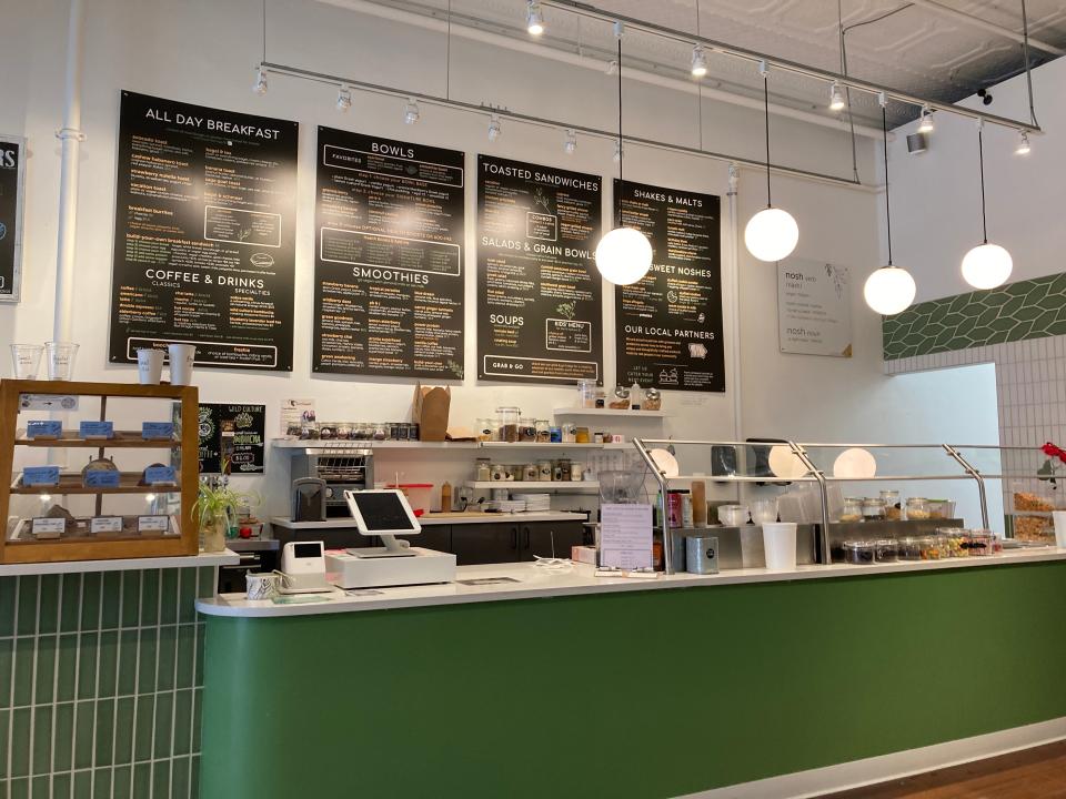 The inside of Nosh Cafe & Eatery, 424 E Locust St., in Des Moines' East Village.