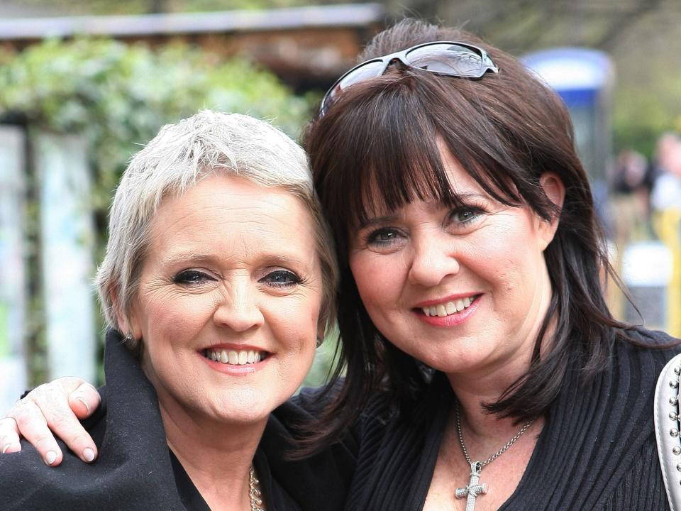 Bernie Nolan and Coleen Nolan outside the ITV studios London, England - 04.04.11