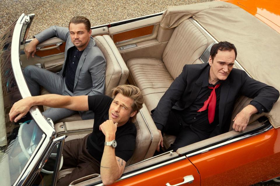 Brad Pitt, Leonardo DiCaprio, and Quentin Tarantino