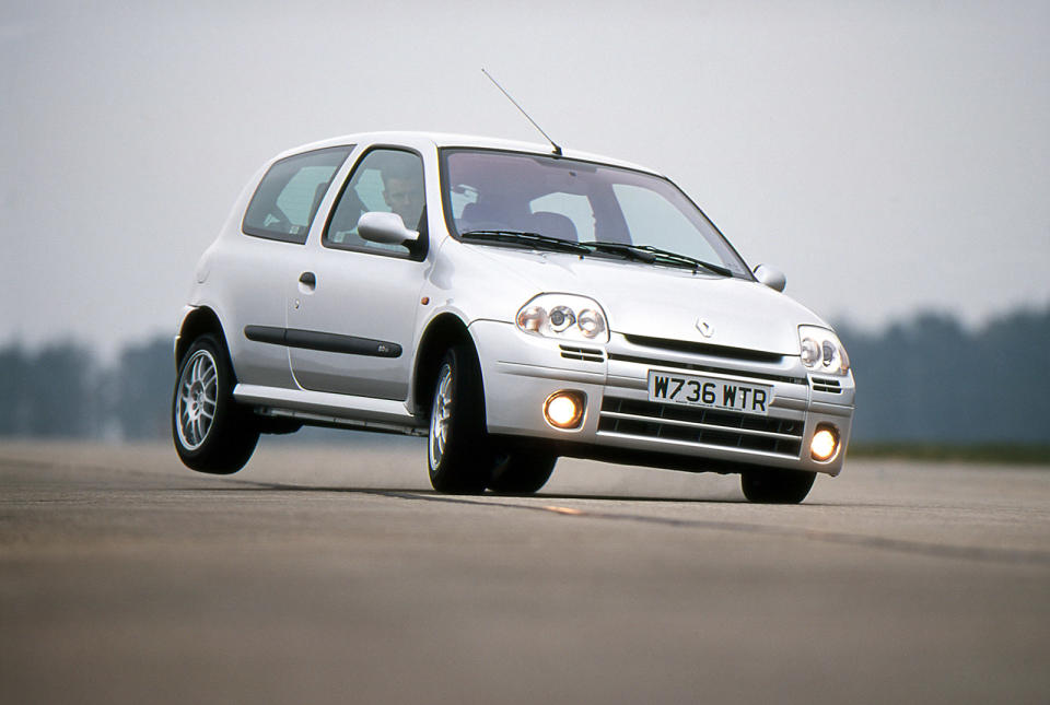 <p>Renaultsport’s early makeover of the second-generation Clio was superbly realised, and powered by a 2.0-litre engine with variable valve timing and 172bhp. In a car weighing only <strong>1035kg</strong>, that was more than enough for brisk B-road progress, though the most memorable element of the package was the pert chassis, which was playful in the extreme but usefully benign in a way that pocket-rockets past haven’t always been.</p><p>‘Cup’ versions of the 172, available from 2002, saw the kerb weight trimmed to <strong>1021kg</strong>, the suspension stiffened and lowered and some styling tweaks to the front and rear bumpers. Air conditioning and anti-lock brakes were chased out in the interests of weight-saving and track-related activities respectively. Prices are moving firmly north for good examples.</p><p><strong>We found:</strong> 2004 Renault Clio 172 2.0, 65,000 miles - £6000</p><p><strong>How many left?: </strong>Around 1600</p>