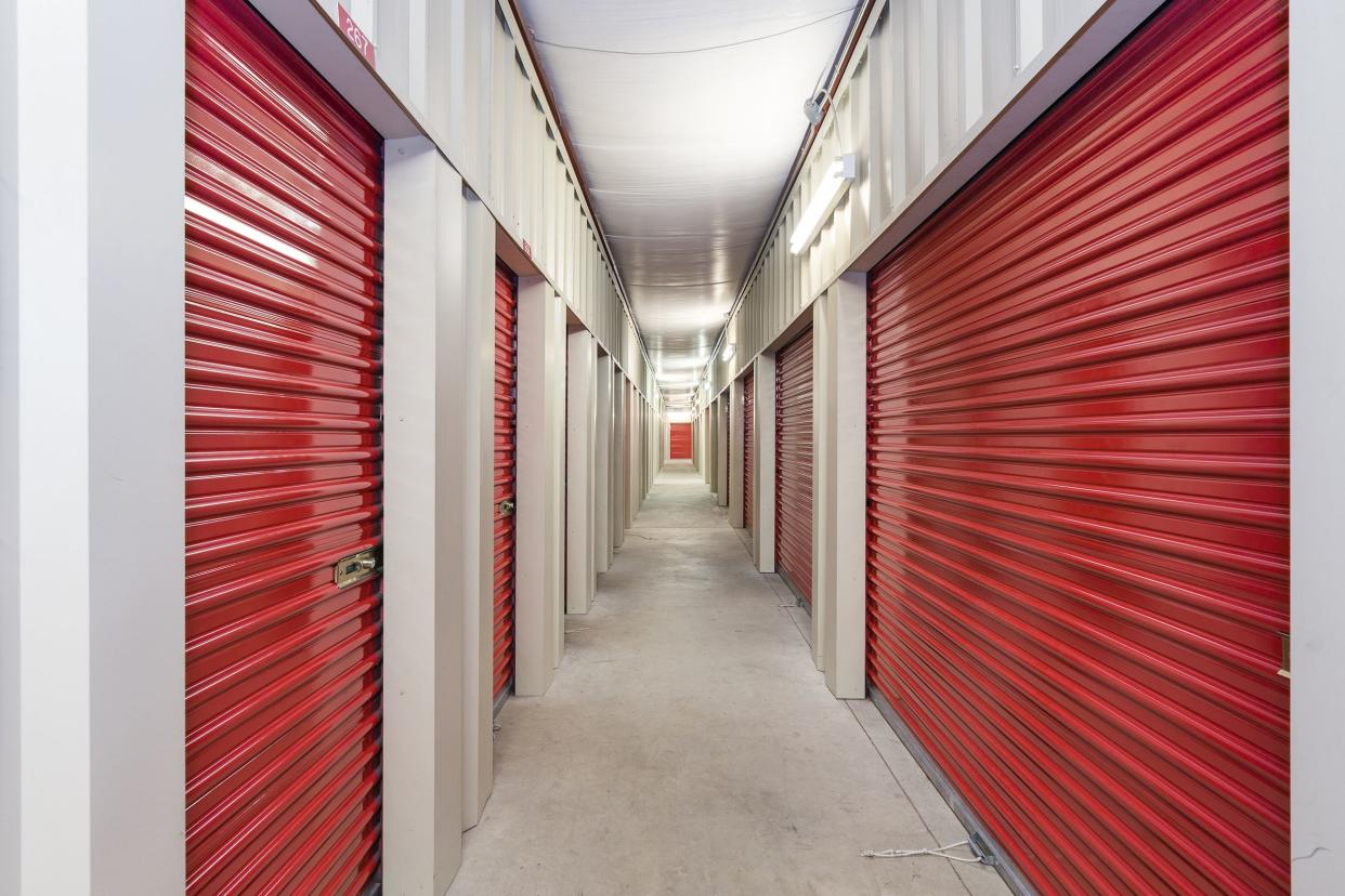 interior of a self storage facility