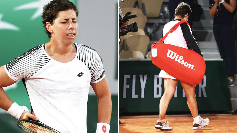 Carla Suarez Navarro, pictured here after her farewell at the French Open.