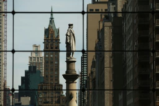 A New York statue of Christopher Columbus, one of the major European explorers of the 15th and 16th centuries, who is credited with discovering the Americas