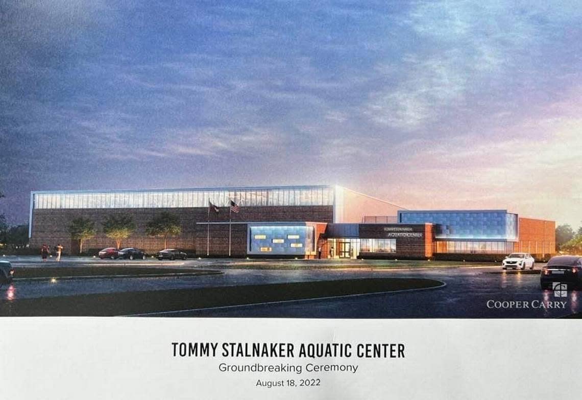 Rendering of the Tommy Stalnaker Aquatic Center expected to open fall 2023.