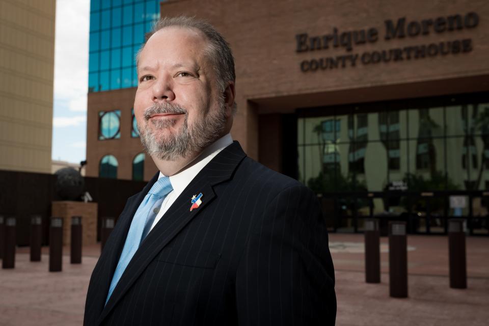 DA Bill Hicks stands for a portrait at the outside the El Paso County Court House on Thursday, July 6, 2023.