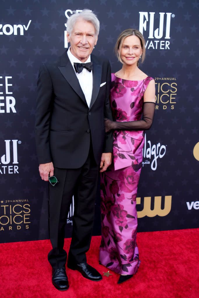 harrison ford and calista flockhart at the critics choice awards