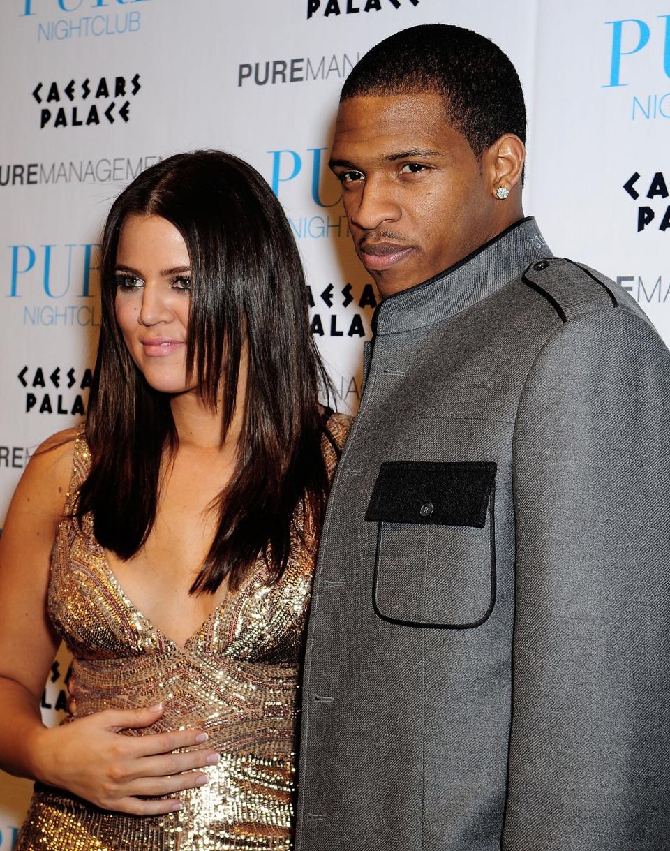 Khloe Kardashian and Rashad McCants arrives at "PUREfection" New Years Eve Party, an evening at PURE Nightclub inside Caesars Palace Hotel and Casino, on December 31, 2008 in Las Vegas, Nevada