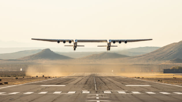 Stratolaunch Roc plane in the air