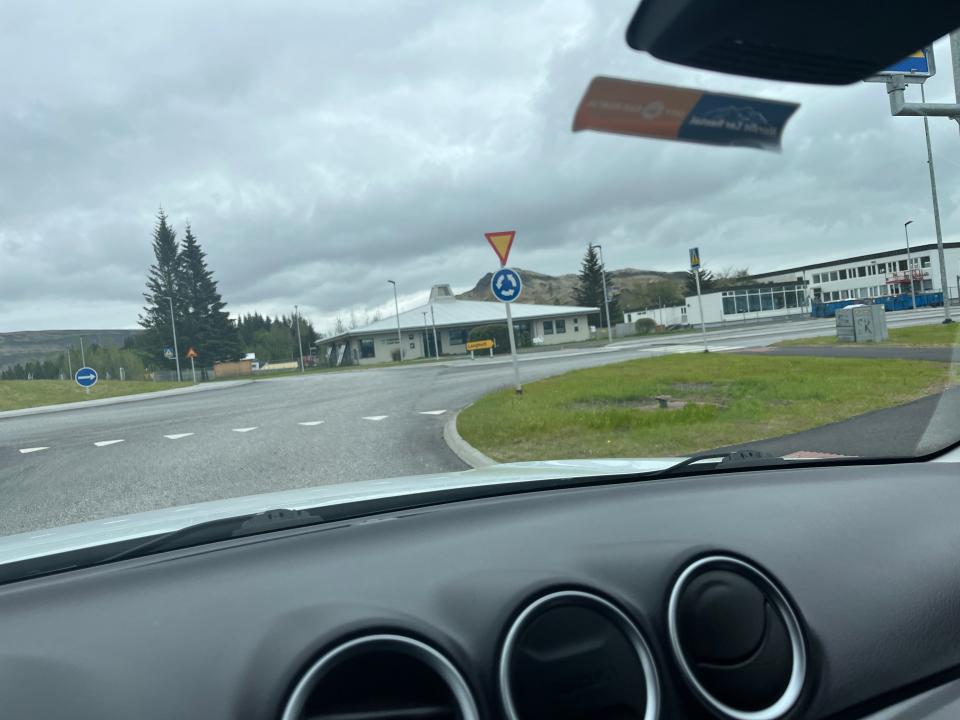 Traffic circles in Iceland.