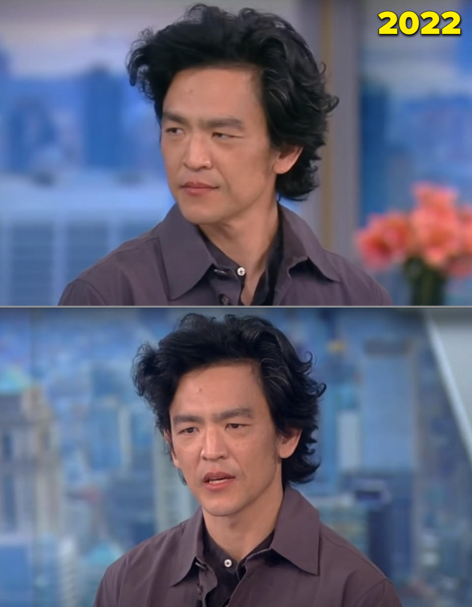 John Cho being interviewed on "The View" in 2022