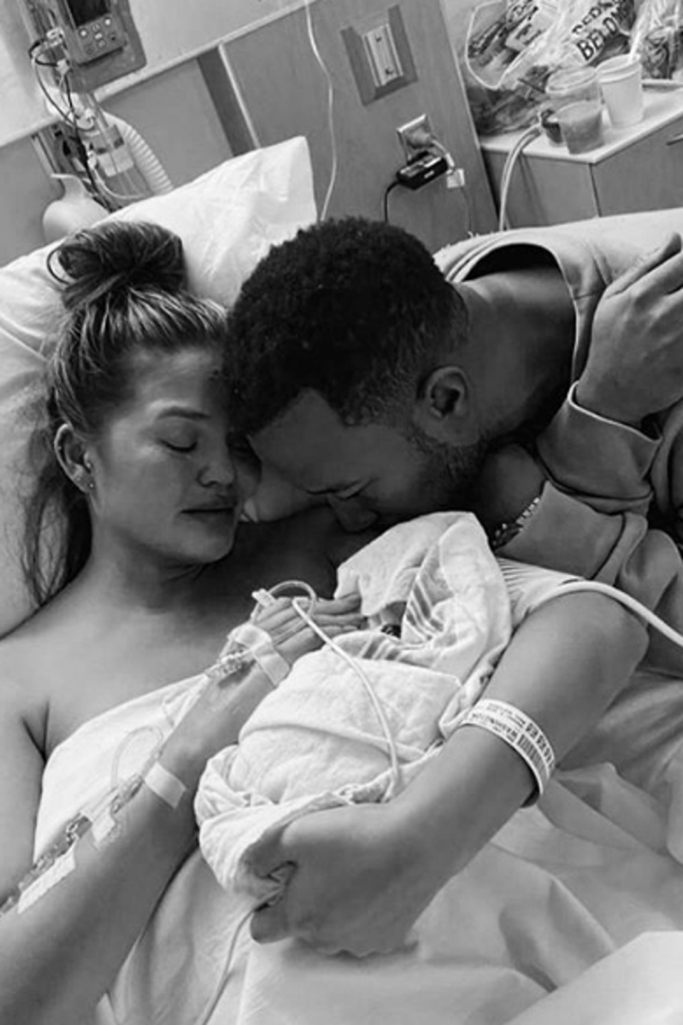 Teigen and Legend with baby Jack who died at 20-weeks (Chrissy Teigen/ Instagram)