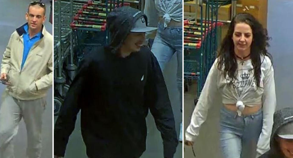 Police have released images of three people who may be able to assist with investigations into a robbery on the Sunshine Coast. Source: Queensland Police