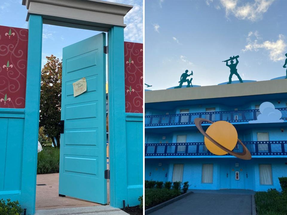 "Toy Story" decor at Disney World's All-Star Movies Resort.