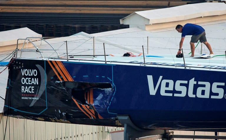 All Vestas crew members were safe but the boat was damaged