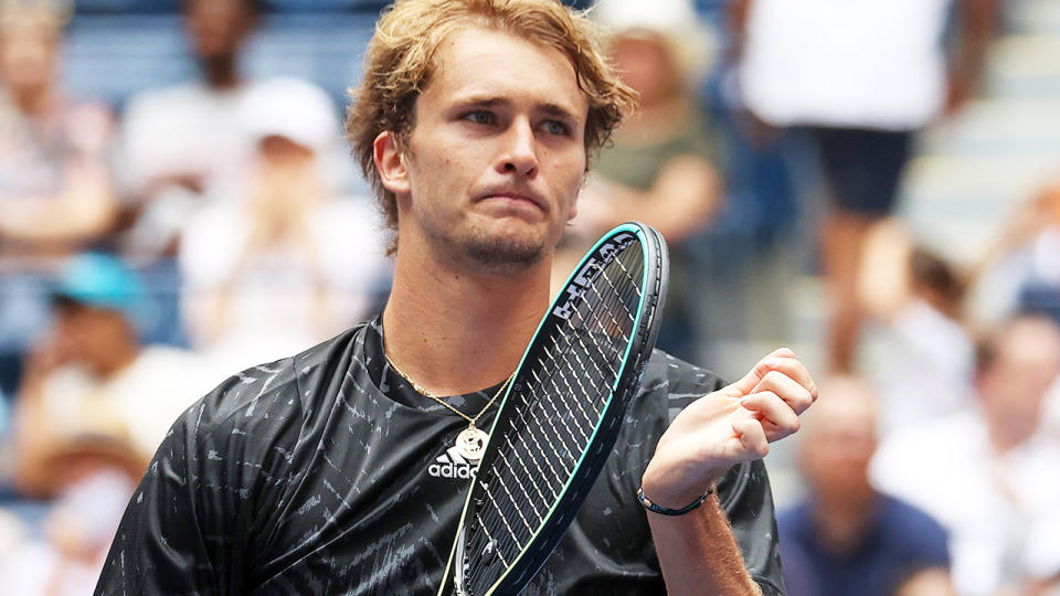 Alexander Zverev, pictured here after his win over Sam Querrey at the US Open.