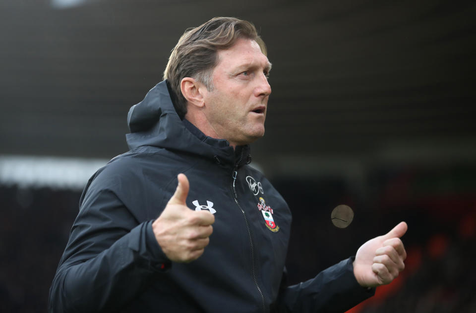 Southampton manager Ralph Hasenhuttl gets off to a great start on his St Mary’s debut