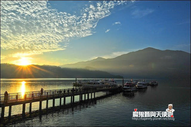 《南投景點美食》日月潭朝霧碼頭日出 埔里鹹油條 恆吉城早餐店蔥油餅加蛋