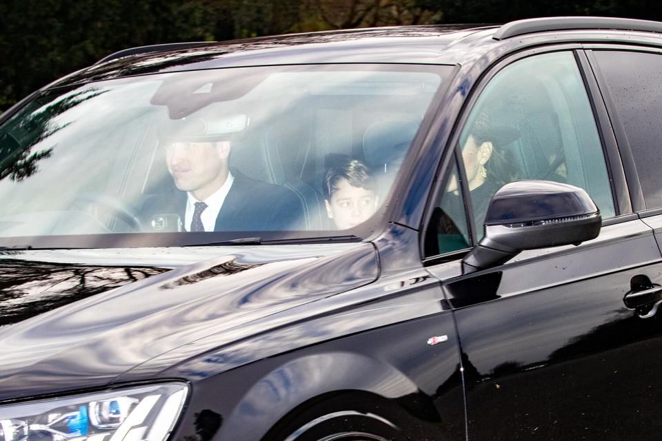 Picture dated December 25th 2021 shows the Prince William and Kate leaving the Christmas Day morning church service at St Mary Magdalene Church in Sandringham, Norfolk.They were joined by their children Prince George and Princess Charlotte and Prince Louis.