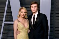 The <span><em>American Horror Story</em></span> costars <a href="https://people.com/movies/emma-roberts-evan-peters-call-off-engagement-report/" rel="nofollow noopener" target="_blank" data-ylk="slk:ended their engagement;elm:context_link;itc:0;sec:content-canvas" class="link ">ended their engagement</a> after seven years together, a source confirmed to PEOPLE in March. Rumors swirled after <a href="https://www.usmagazine.com/celebrity-news/news/emma-roberts-splits-from-evan-peters-dating-garrett-hedlund/" rel="nofollow noopener" target="_blank" data-ylk="slk:Us Weekly;elm:context_link;itc:0;sec:content-canvas" class="link "><em>Us Weekly</em></a> and <a href="https://theblast.com/emma-roberts-garret-hedlund-evan-peters-breakup/" rel="nofollow noopener" target="_blank" data-ylk="slk:The Blast reported;elm:context_link;itc:0;sec:content-canvas" class="link "><em>The Blast</em> reported</a> that Roberts was seen kissing <a href="https://people.com/tag/garrett-hedlund" rel="nofollow noopener" target="_blank" data-ylk="slk:Garrett Hedlund;elm:context_link;itc:0;sec:content-canvas" class="link ">Garrett Hedlund</a> during an early spring outing. The two were reportedly seen out to dinner and later shared a kiss outside the restaurant. Roberts and Peters <span>met while filming</span> the 2013 indie <em>Adult World</em>. They <span>began dating</span> in the summer of 2012, and <span>PEOPLE confirmed their engagement</span> in January 2014, after Peters popped the question over the holidays.