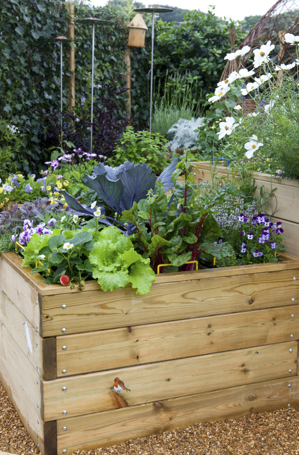 Combine small vegetable garden ideas with blooms