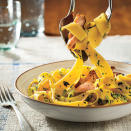 <p>Pappardelle with Salmon and Leeks is as elegant as it is easy. <a href="https://www.myrecipes.com/t/fish/salmon" rel="nofollow noopener" target="_blank" data-ylk="slk:Rosy salmon" class="link ">Rosy salmon</a> and <a href="https://www.myrecipes.com/ingredients/recipes-with-leeks" rel="nofollow noopener" target="_blank" data-ylk="slk:pale green leeks" class="link ">pale green leeks</a> are tossed with broad ribbons of pappardelle pasta and fresh herbs. <a href="https://www.myrecipes.com/recipe/pappardelle-salmon-leeks" rel="nofollow noopener" target="_blank" data-ylk="slk:View Recipe" class="link ">View Recipe</a></p>