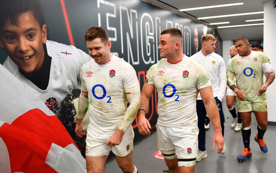 England players walk out at Twickenham - GETTY IMAGES