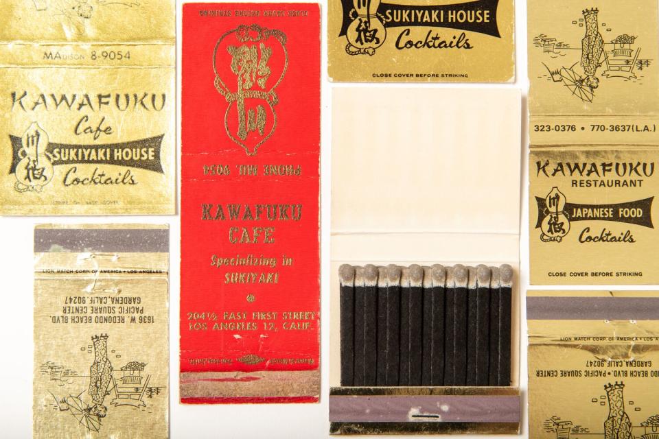 A matchbook and matchbook covers from Kawafuku.