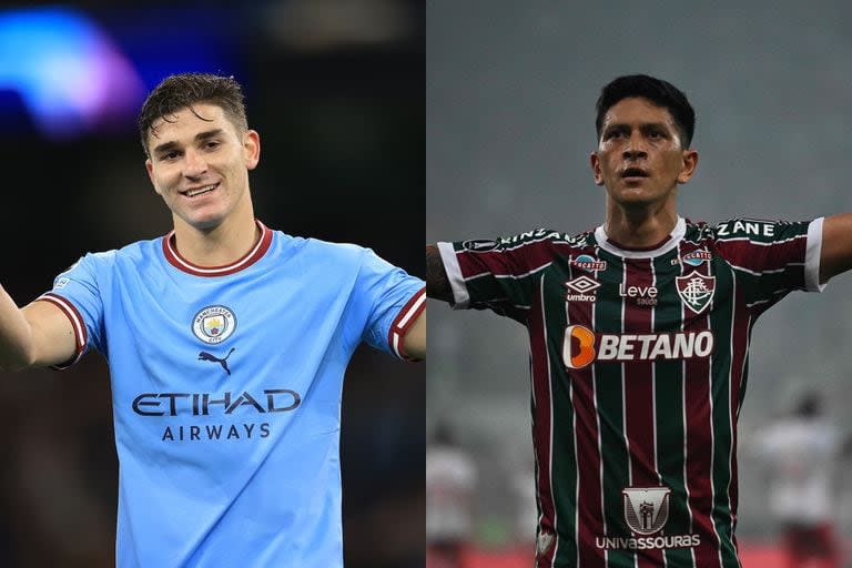 Julián Álvarez (Manchester City) y Germán Cano (Fluminense), frente a frente: el mundial de los argentinos