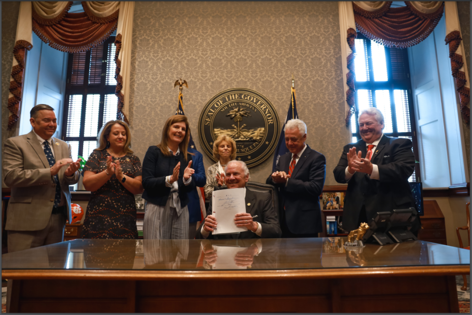 S.C. Gov. Henry McMaster signs six-week abortion ban into law May 25, 2023.