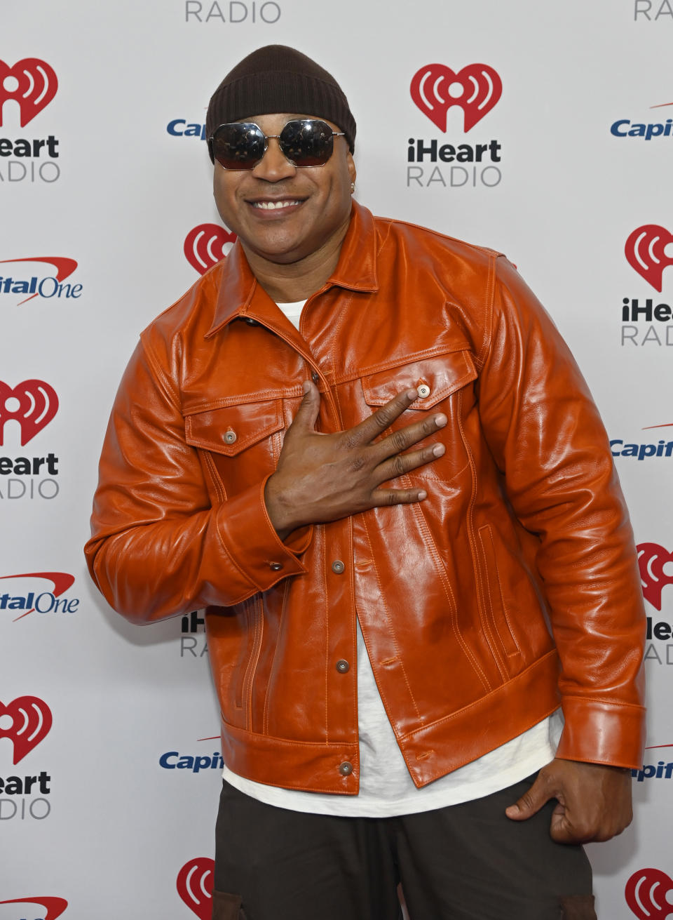 LL Cool J in orange jacket