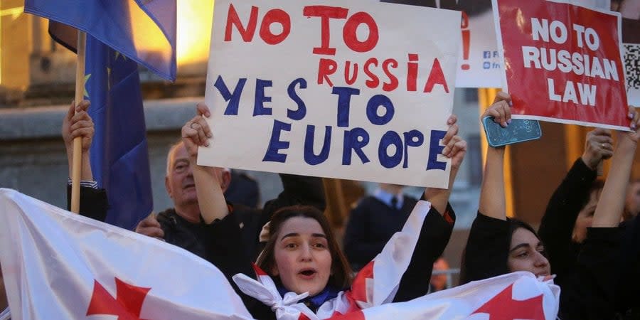 Georgian protests against the 'foreign agent' bill