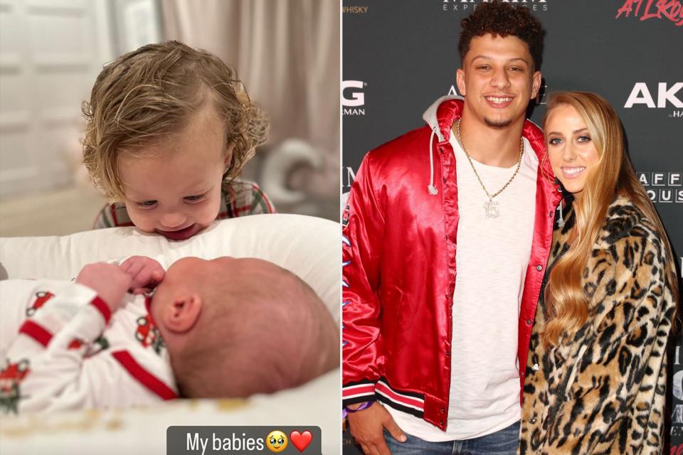 https://www.instagram.com/stories/brittanylynne/3000005692938065608/. Brittany Mahomes/Instagram; ATLANTA, GEORGIA - FEBRUARY 02: Patrick Mahomes II (L) and Brittany Matthews attend The Maxim Big Game Experience at The Fairmont on February 02, 2019 in Atlanta, Georgia. (Photo by Joe Scarnici/Getty Images for Maxim)