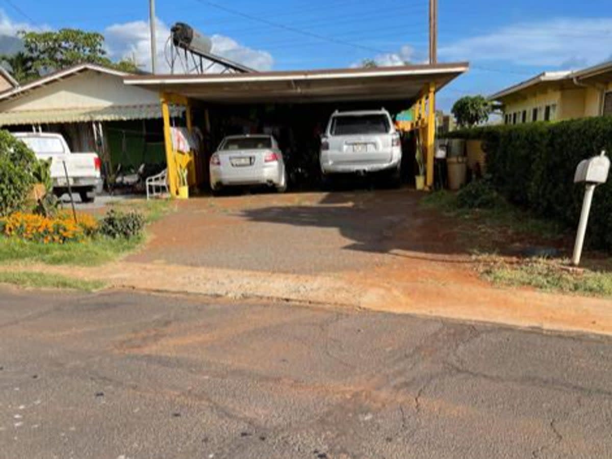 Mr Navarro’s family home in Lahaina was burnt to ashes in the fires (Supplied)