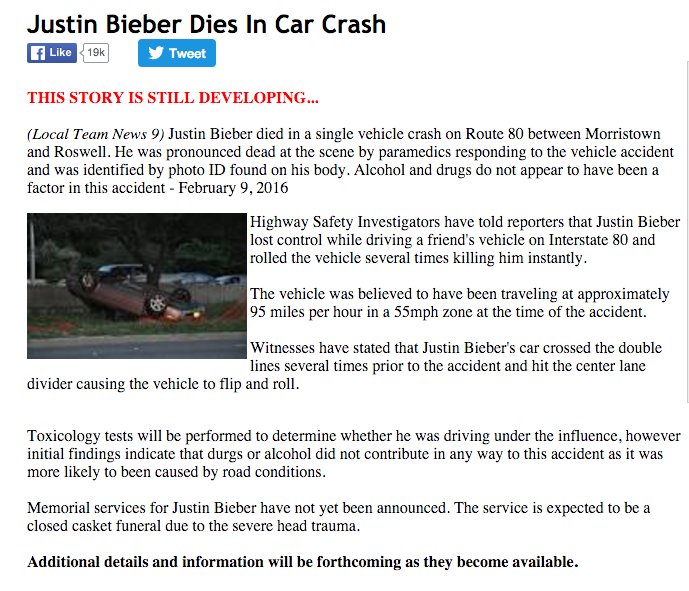 Is Justin Bieber Dead? This Site Has the Internet Constantly Calling Wolf