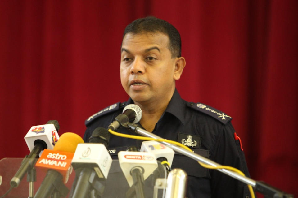 Johor police chief Datuk Ayob Khan Mydin Pitchay said police will focus and increase their operations in Johor’s western coast. — Picture by Ben Tan