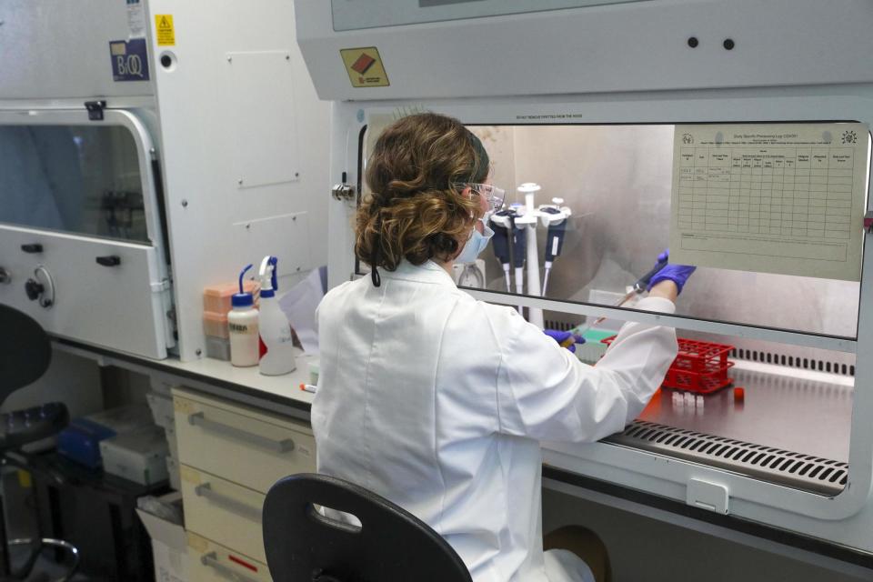 A scientist working on the vaccine at the Oxford Vaccine Group's facility at the Churchill Hospital (Getty Images)