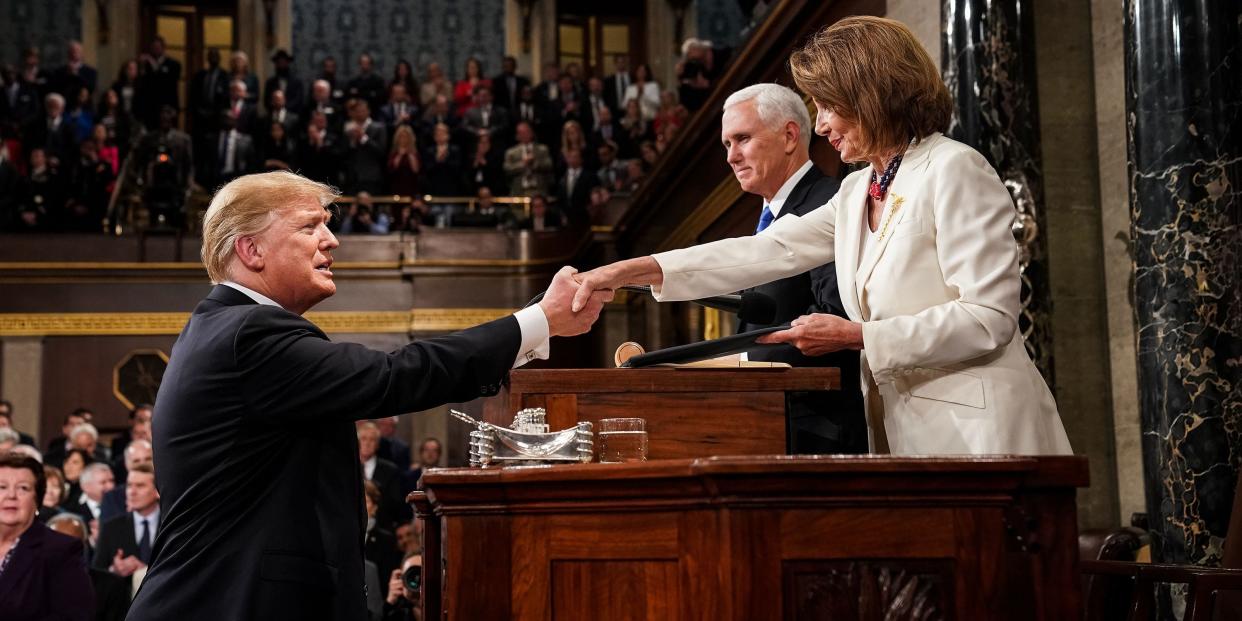 Donald Trump and Nancy Pelosi