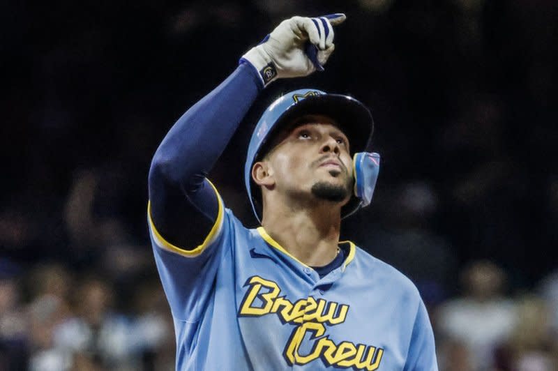 Milwaukee Brewers shortstop Willy Adames collected two hits over his last four games. File Photo by Tannen Maury/UPI