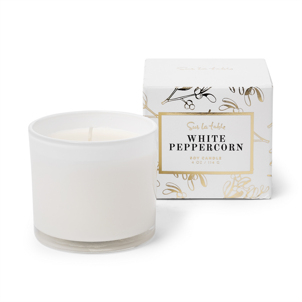 Sur La Table White Peppercorn candle