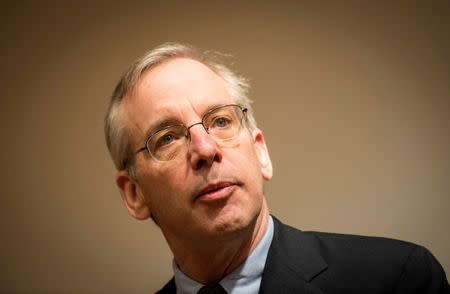 William Dudley, President of the New York Federal Reserve Bank, speaks at Brooklyn College in the Brooklyn borough of New York, March 7, 2014. REUTERS/Keith Bedford/File Photo