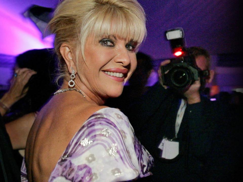 Ivana Trump smiles at her belated birthday party at the Pangaea Soleil club during the 59th Cannes Film Festival in 2006. (Reuters)